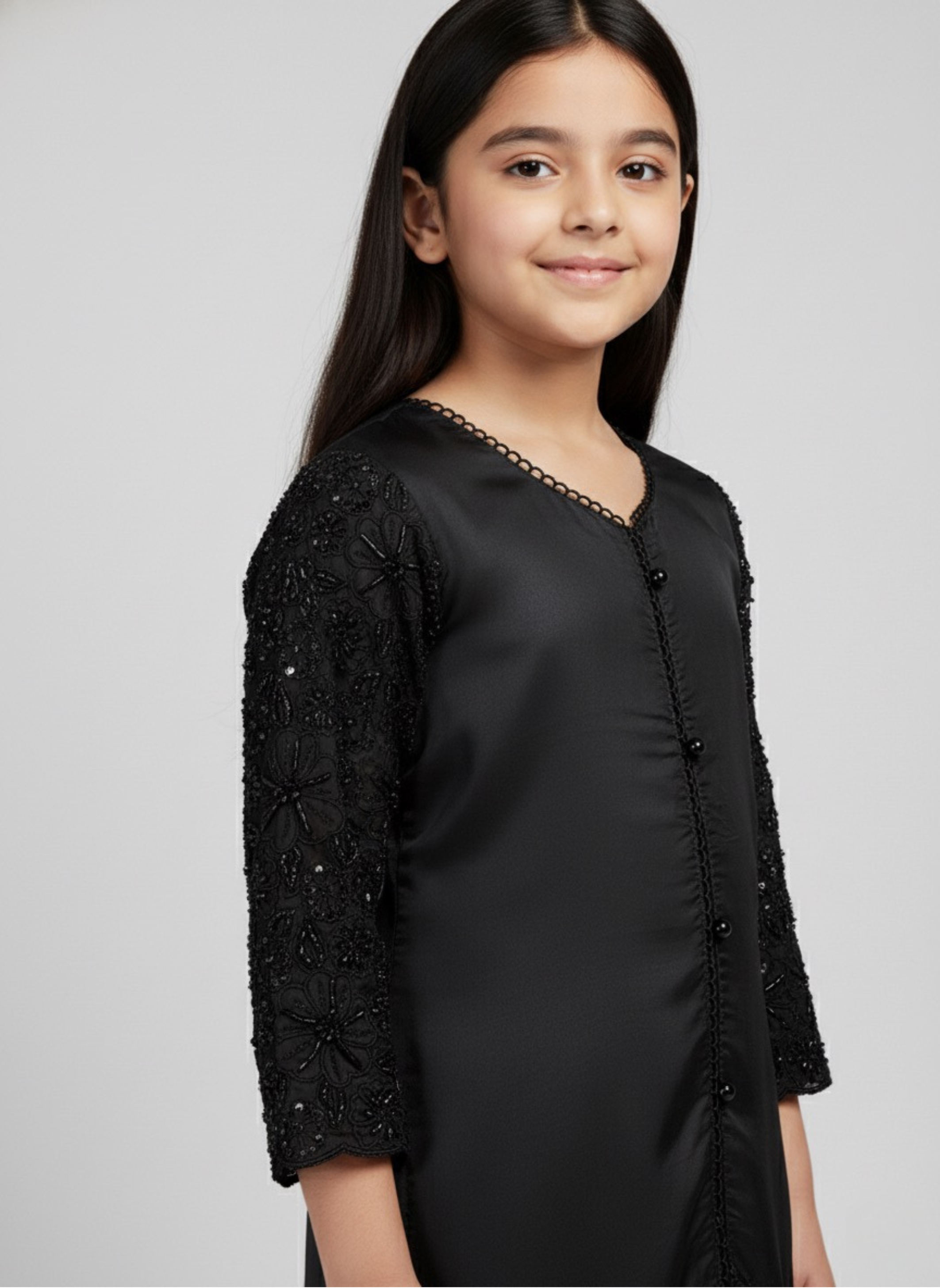 Noir Sequin & Bead Kurta Set