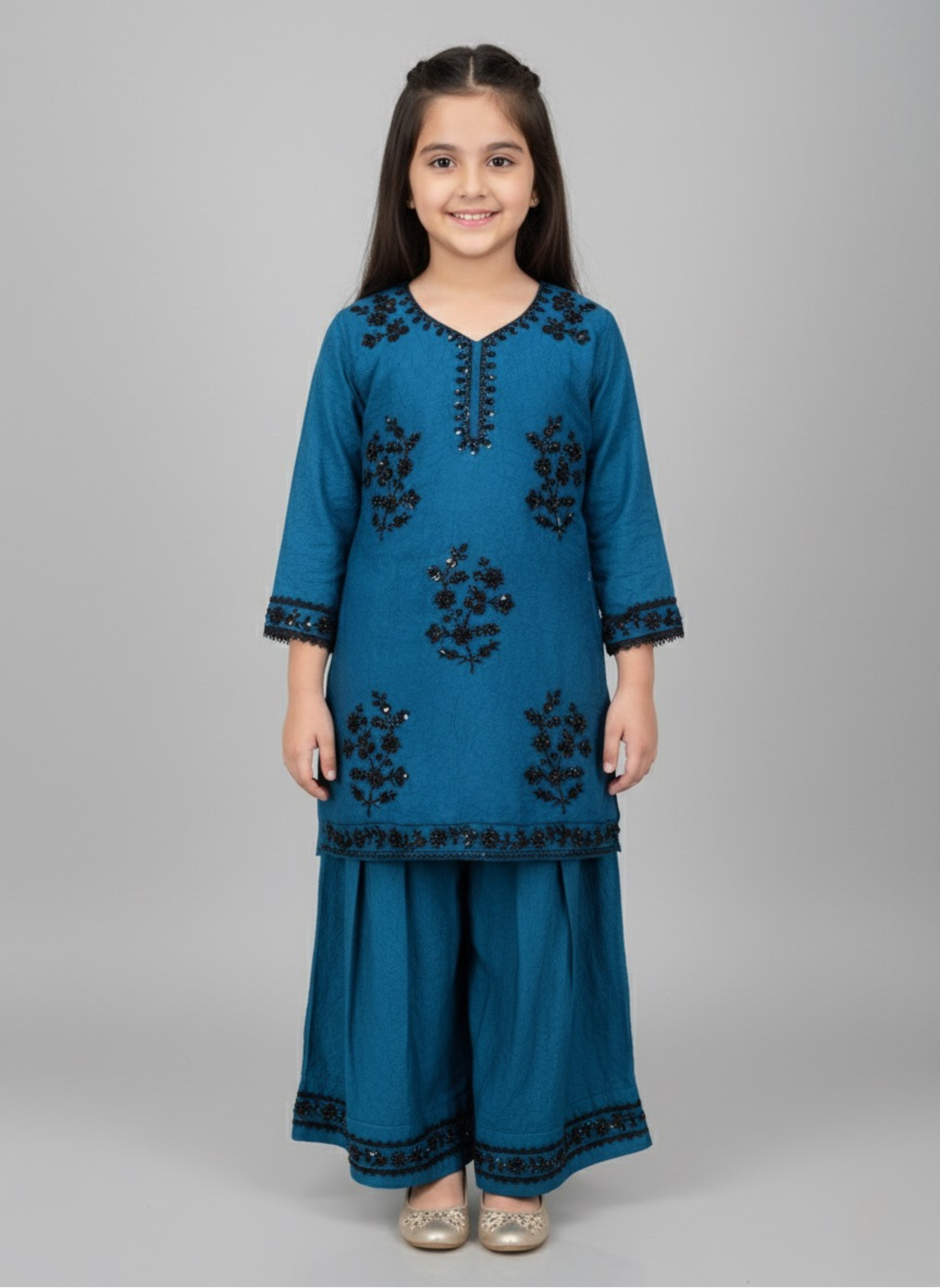 Festive Teal Sequin Set