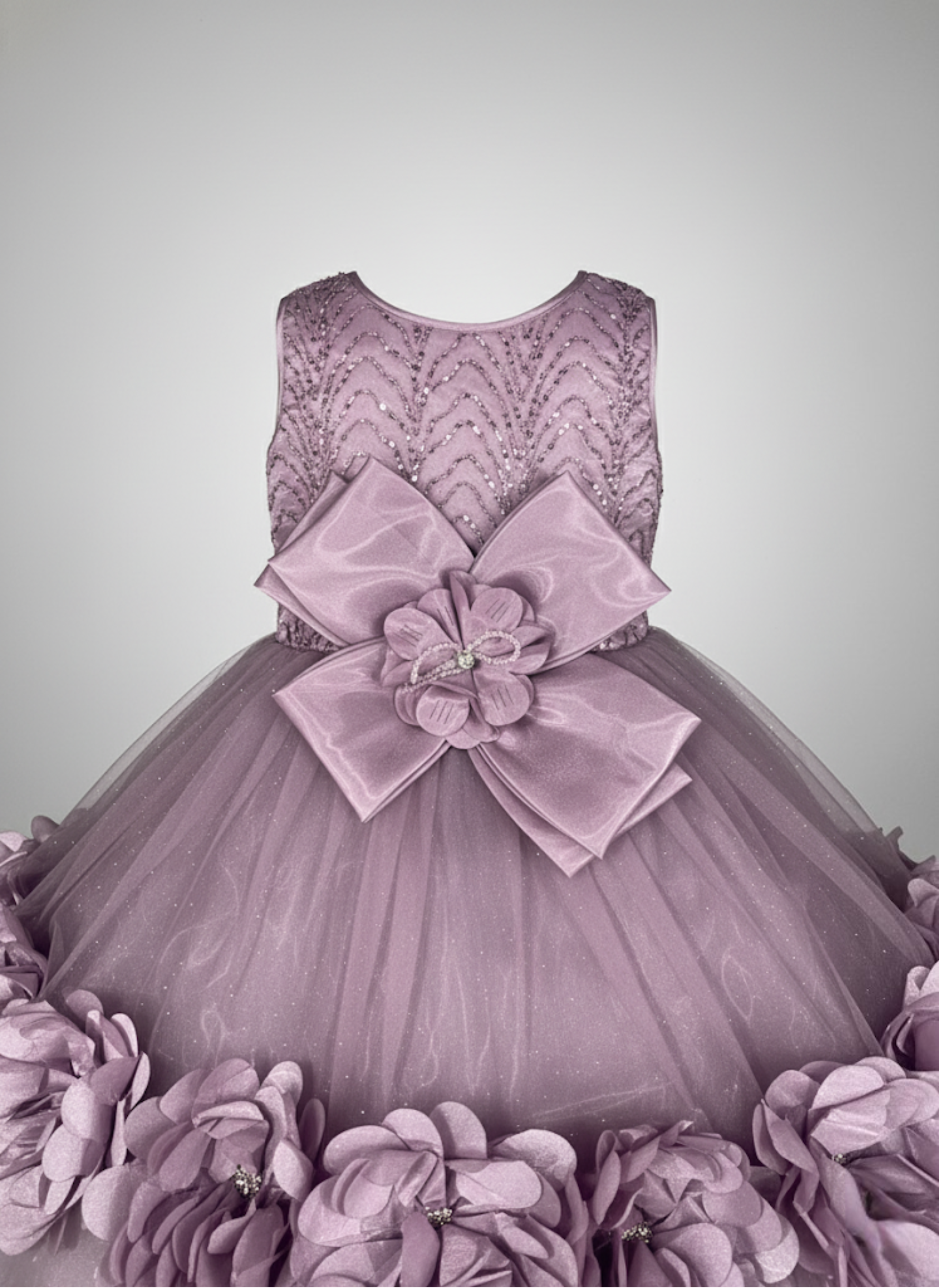 Lavender Bloom Beaded Gown